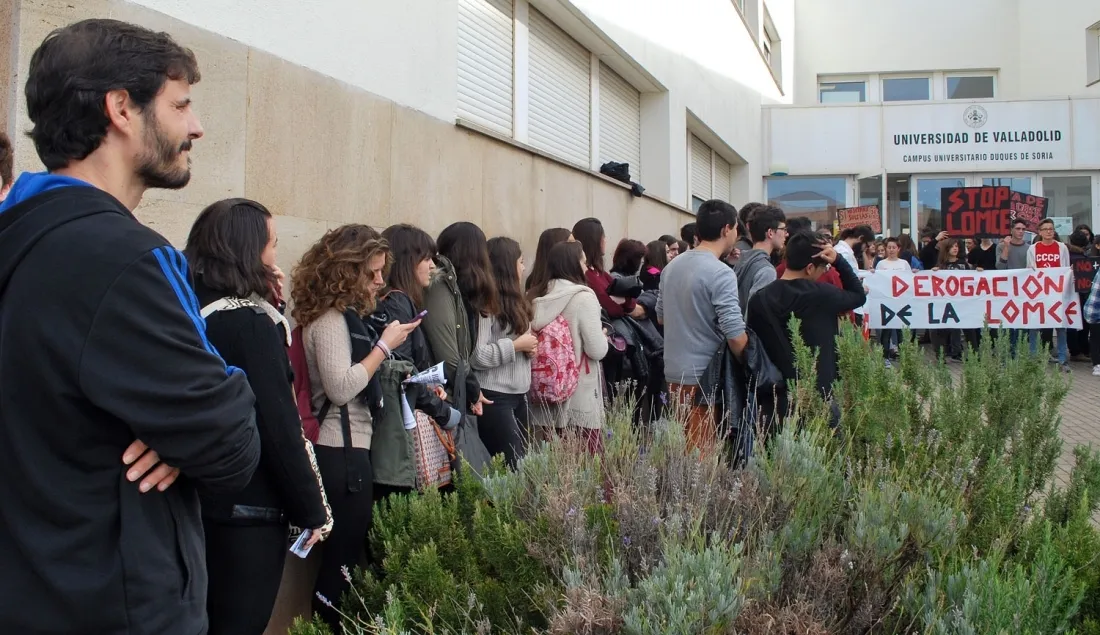 Una imagen de la concentración este miércoles en el Campus./SN