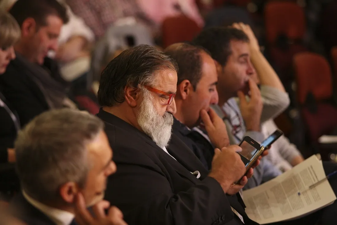 Una imagen de la ceremonia de hermanamiento este martes en el Palacio de La Audiencia. / SN
