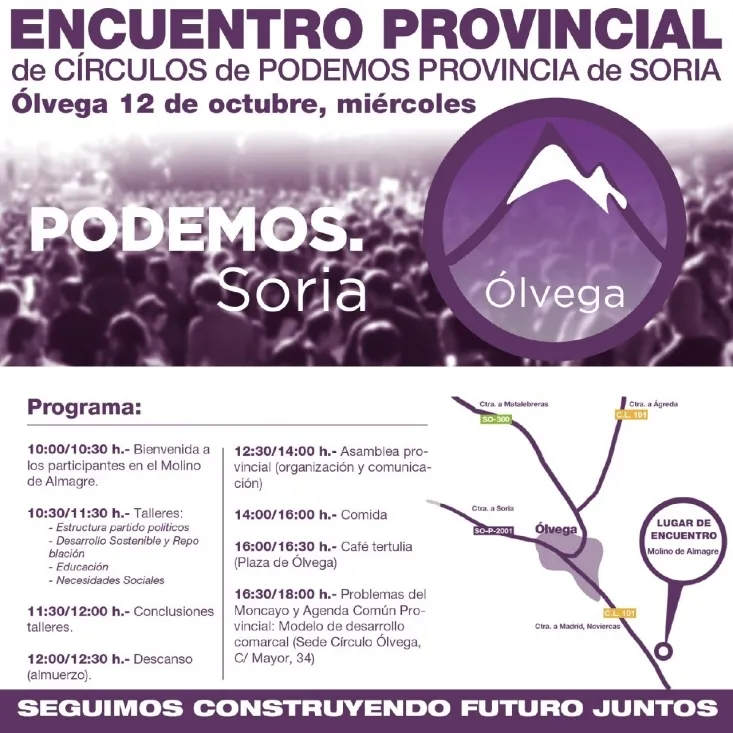 El cartel con el programa.
