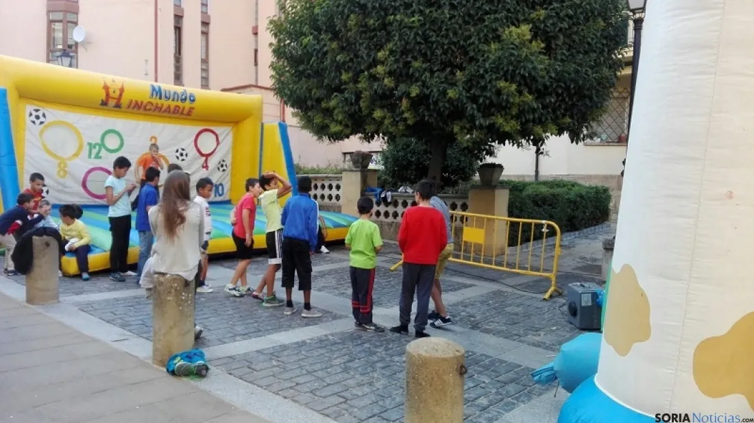Actividades infantiles durante la primera jornada de San Saturio. /SN