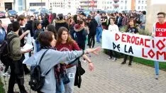 Una imagen de la concentración este miércoles en el Campus./SN