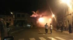 Incendio en Quintanar de la Sierra