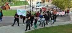 Una imagen de la concentración este miércoles en el Campus./SN