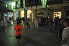 Imagen del encierro con carretones./SN