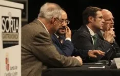 Una imagen de la ceremonia de hermanamiento este martes en el Palacio de La Audiencia. / SN
