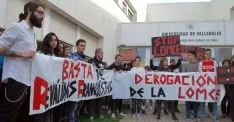 Una imagen de la concentración este miércoles en el Campus./SN