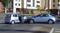 Los vehículos tras el accidente./SN