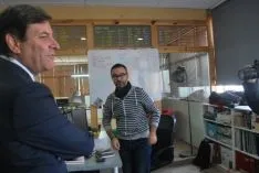 Un momento de la visita del consejero de empleo a Soria este viernes. / SN