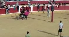 Imagen del encierro con carretones./SN