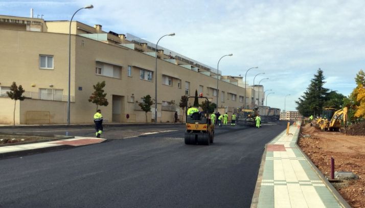 Las obras del nuevo vial en esta zona de la capital. / Ayto.