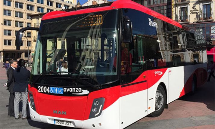 Uno de los nuevos autobuses urbanos de Soria.