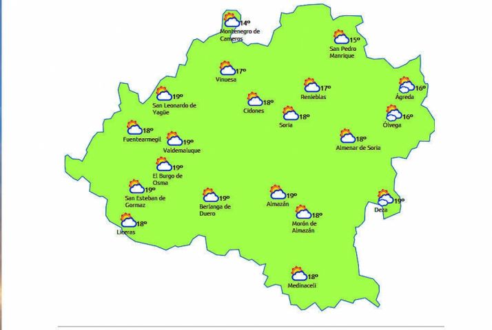 El mapa para este lunes 10./eltiempo.es