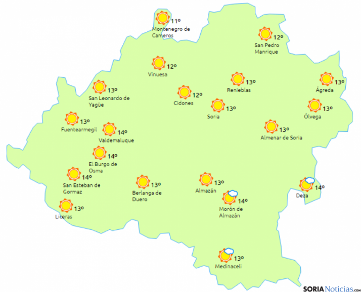 El tiempo en Soria. /www.eltiempo.es