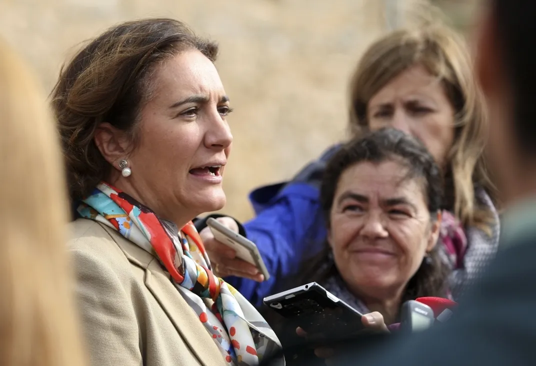 Imagen de la visita de la consejera a Berlanga de Duero este viernes. / SN