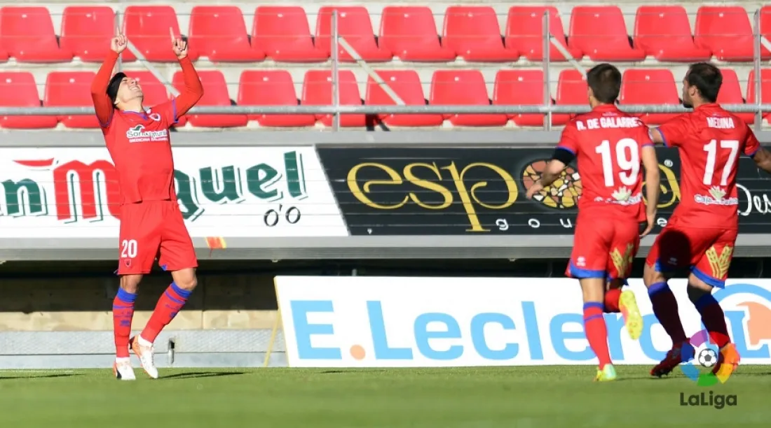 Pablo celebra uno de los tantos. LFP
