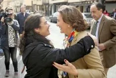 Imagen de la visita de la consejera a Berlanga de Duero este viernes. / SN