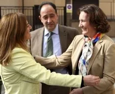 Imagen de la visita de la consejera a Berlanga de Duero este viernes. / SN