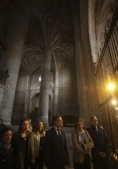 Imagen de la visita de la consejera a Berlanga de Duero este viernes. / SN