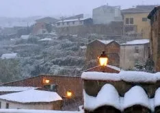 Una imagen de la nevada este miércoles en Ágreda./SN