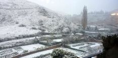 Una imagen de la nevada este miércoles en Ágreda./SN
