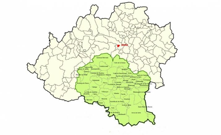 El radio de acción de ADEMA. 