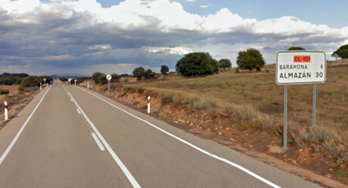 La carretera en el límite con Guadalajara./GM