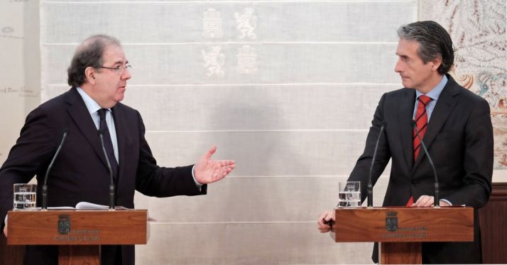 Herrera y De la Serna este martes en Valladolid. /Jta.