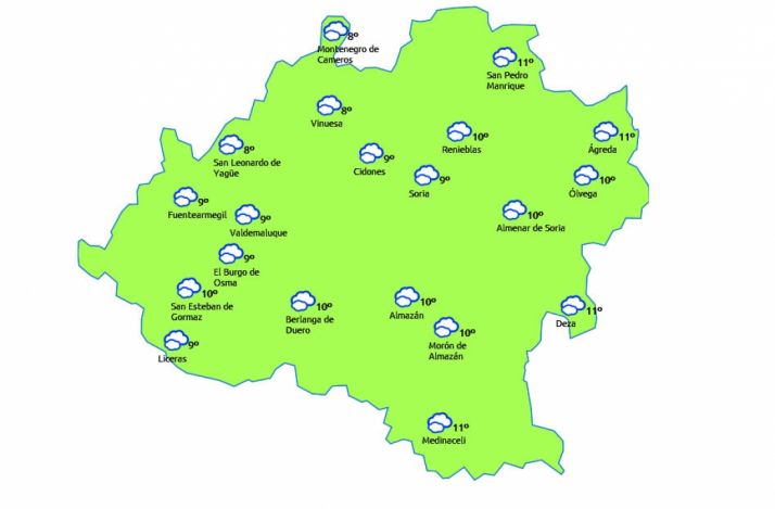 Cielos cubiertos este viernes./eltiempo.es