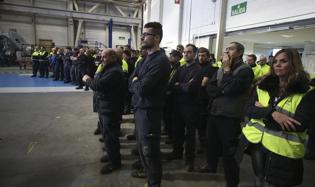 Imagen de la celebración en la factoría agredeña este martes./SN