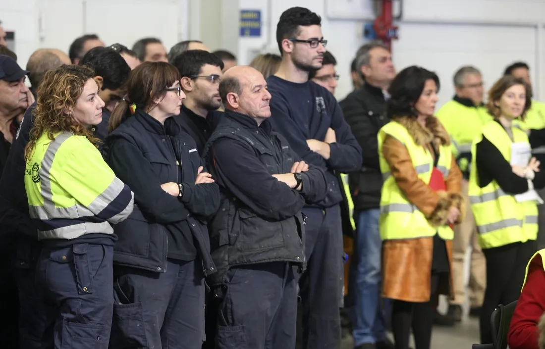 Imagen de la celebración en la factoría agredeña este martes./SN