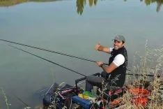 Montero, en plena faena.