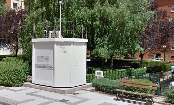 Estación medidora de la avenida de Valladolid, en la capital.