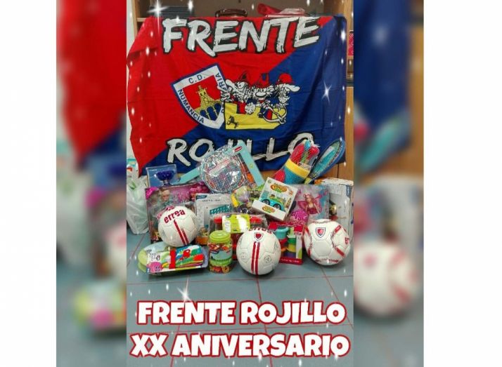 Gesto solidario de la peña futbolística.