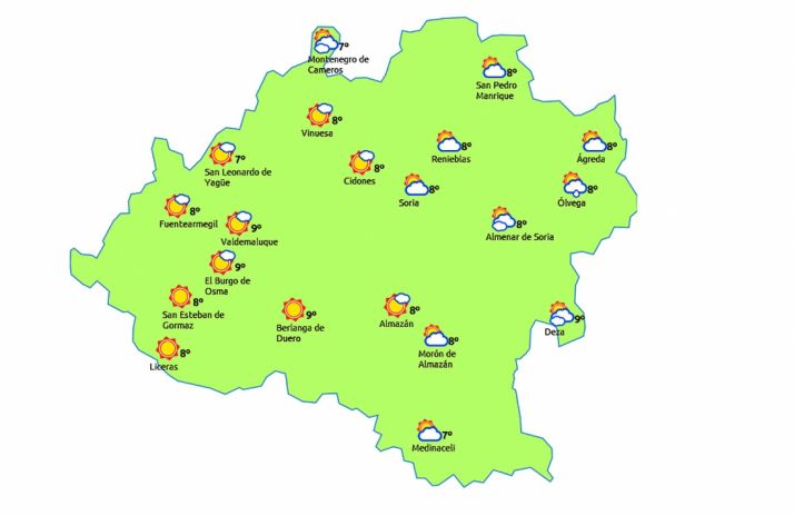 Las previsiones para hoy./eltiempo.es