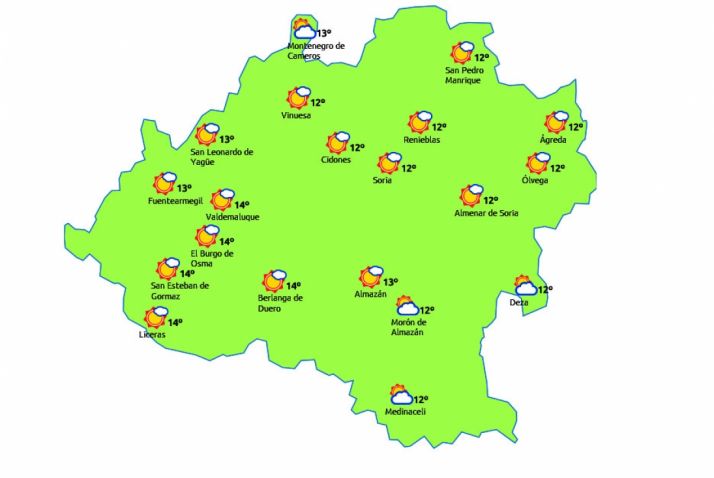 El mapa para este martes./eltiempo.es