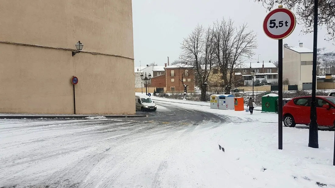Imagen de la nevada este viernes en Ágreda./SN