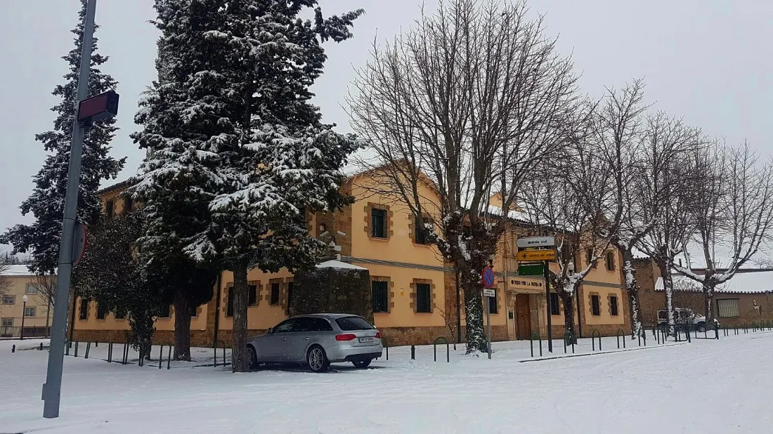 Imagen de la nevada este viernes en Ágreda./SN
