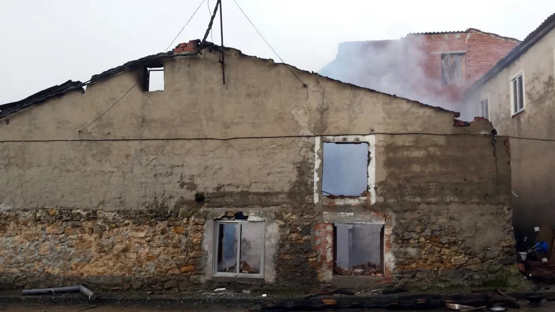 La casa donde se originaron las llamas./SN