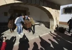 Una de las imágenes del traslado del arca este viernes. / SN