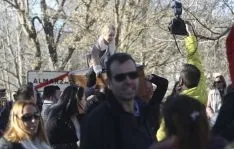 Una de las imágenes del traslado del arca este viernes. / SN