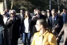 Una de las imágenes del traslado del arca este viernes. / SN