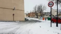 Imagen de la nevada este viernes en Ágreda./SN