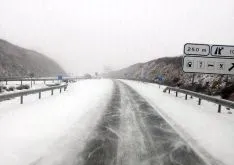 Imagen de la nevada este viernes en Ágreda./SN