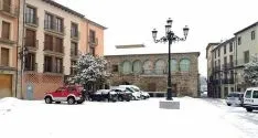 Imagen de la nevada este viernes en Ágreda./SN