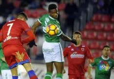 Remate de Manu enla mejor ocasión rojilla. LFP
