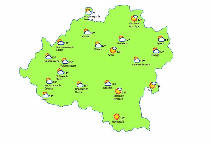 Previsión para este martes./eltiempo.es