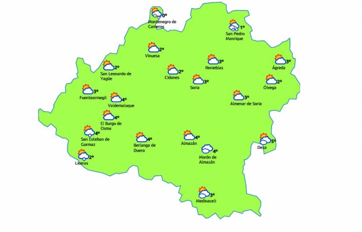 El mapa para este viernes./eltiempo.es