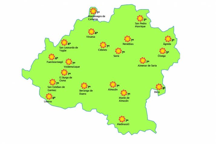 El mapa para hoy miércoles./eltiempo.es