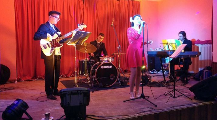 El grupo The Feelings en su actuación en San Pedro Manrique. 