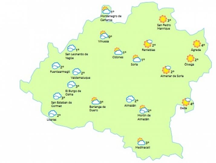 Previsión para las 13:00 horas. /etiempo.es